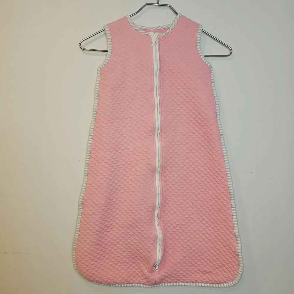 Zigjoy Sleep Sack Full Reversible Zipper Sz 12-19 Months Pink Muslin Cotton